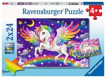 Unicorn and Pegasus 2x24pc Puzzles