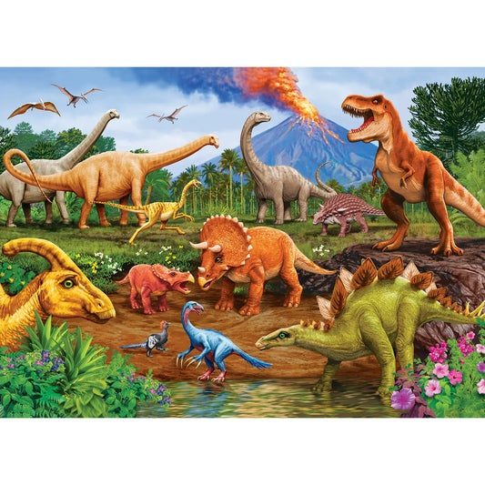 Triceratops & Friends 35pc puzzle tray