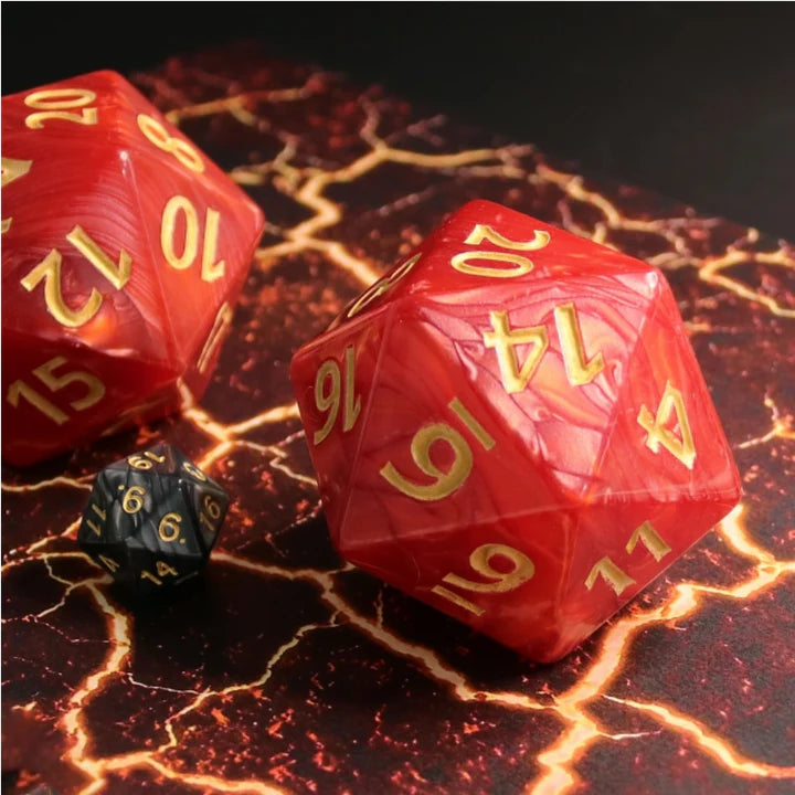 55mm Titan D20 - Red Pearl, Resin