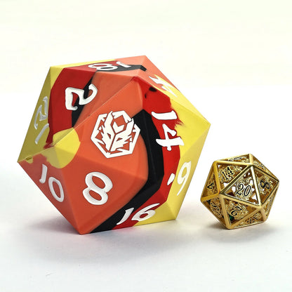 Chonk Rubber Silicone D20 - The Fire Ball