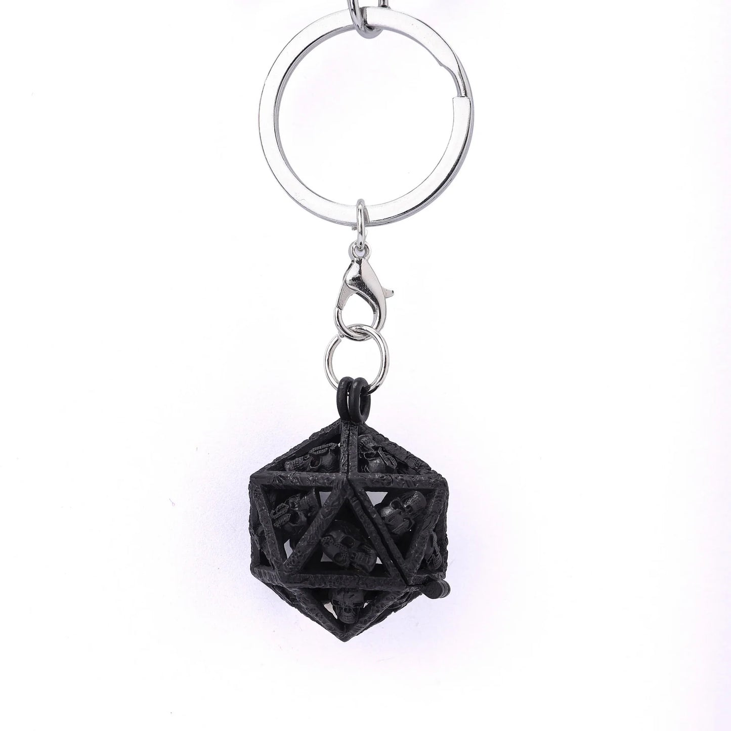 Grimskull's D20 Necklace Locket Gift Set - Matte Black