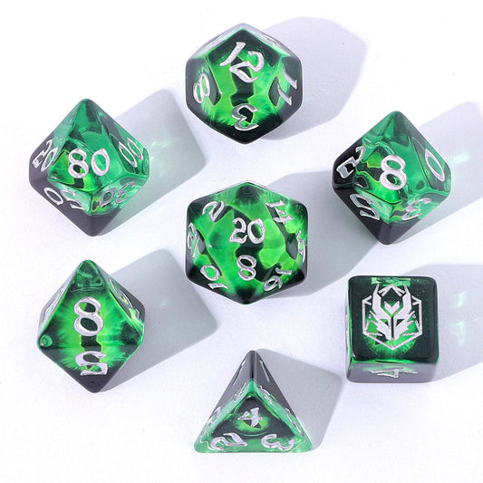 Wyrmforged Rollers - Dragon's Eye Green - Rounded Resin