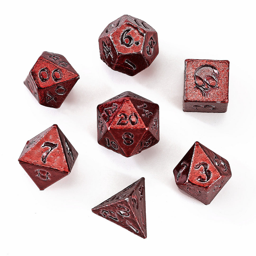 Unseelie Mini Metal Dice Set - Red