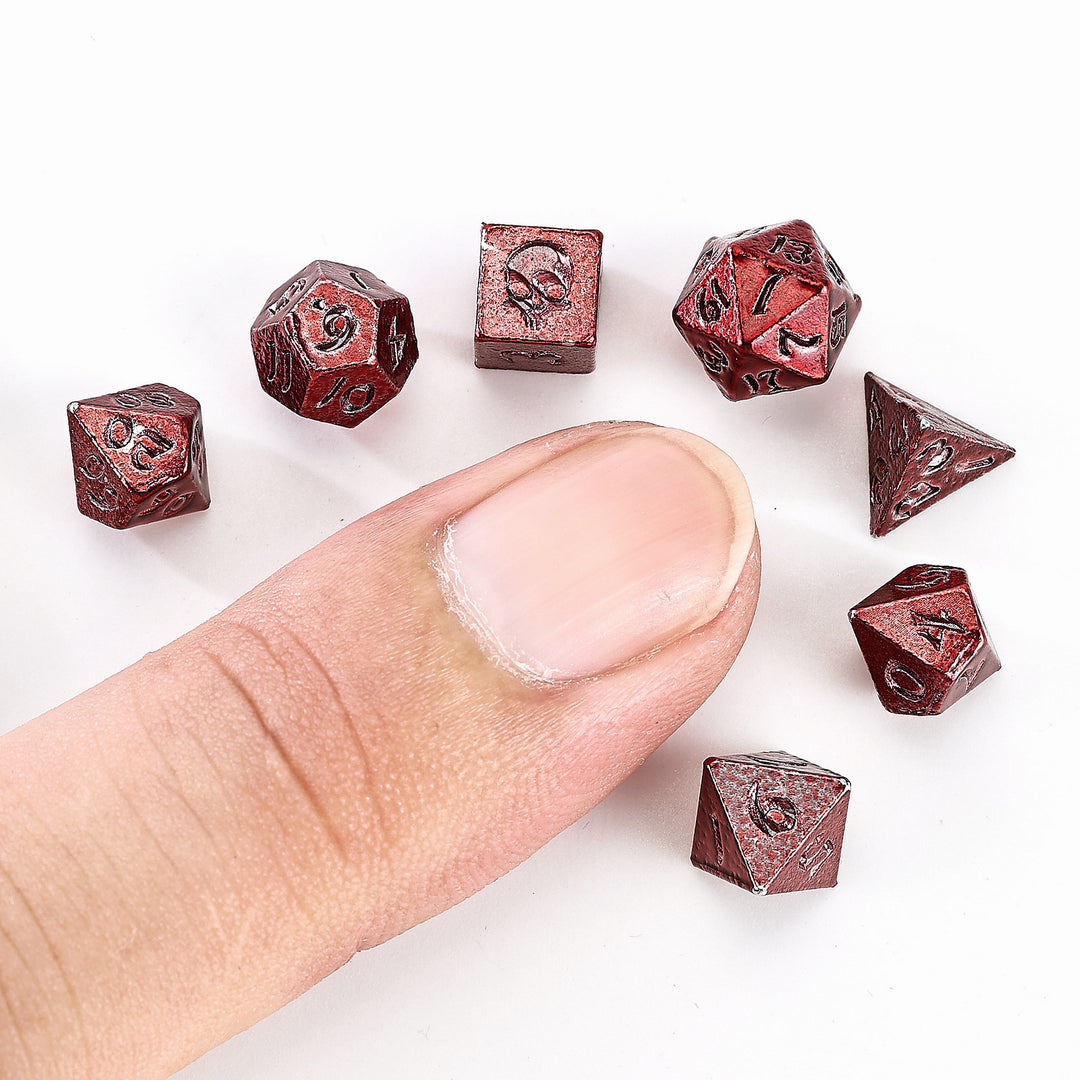 Unseelie Mini Metal Dice Set - Red