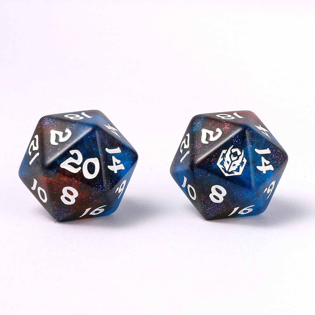 Wyrmforged Rollers 8 Piece Dice Set - Mystic Nebula, Rounded Resin