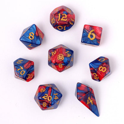 Wyrmforged Rollers 8 Piece Dice Set - Stormcaller, Rounded Resin