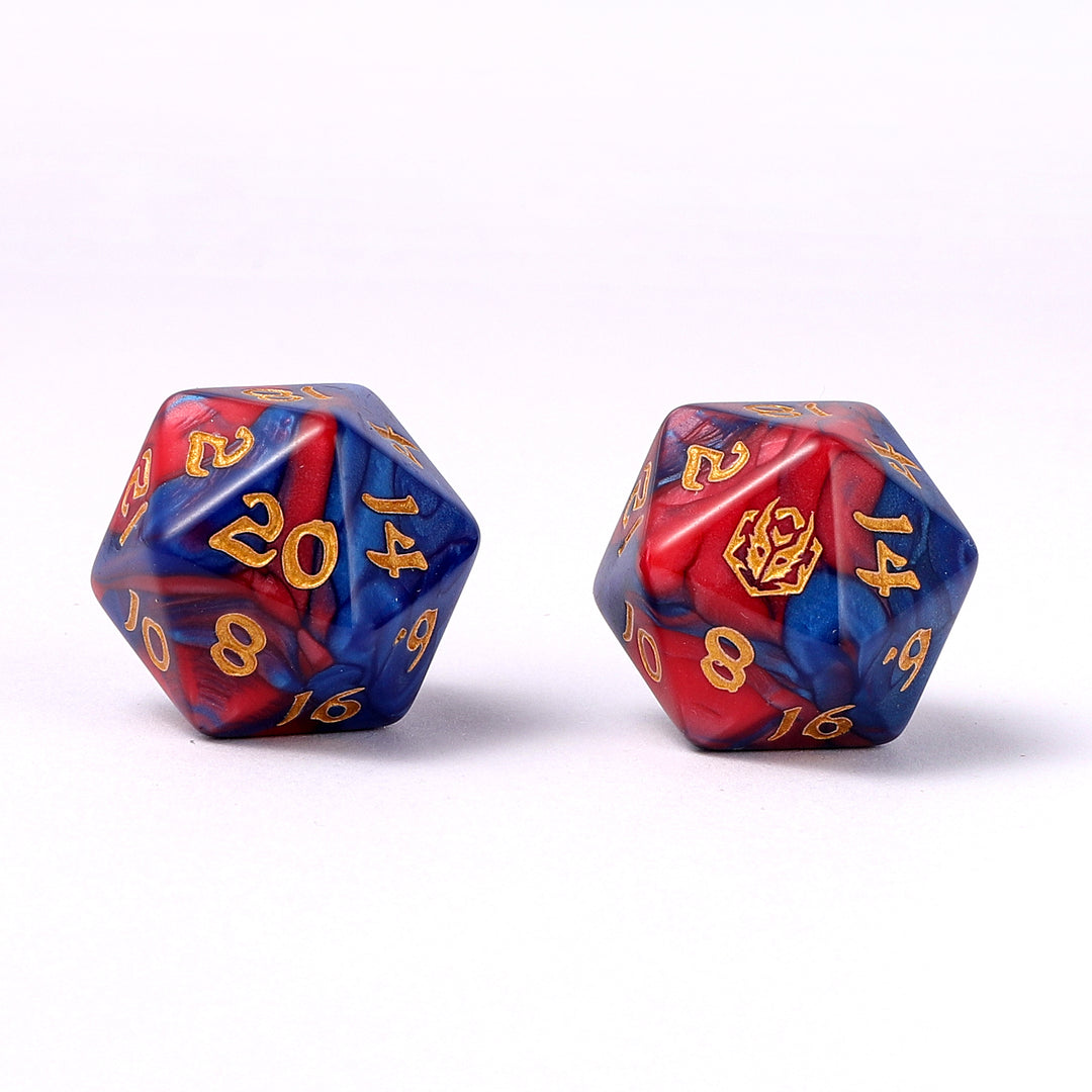 Wyrmforged Rollers 8 Piece Dice Set - Stormcaller, Rounded Resin