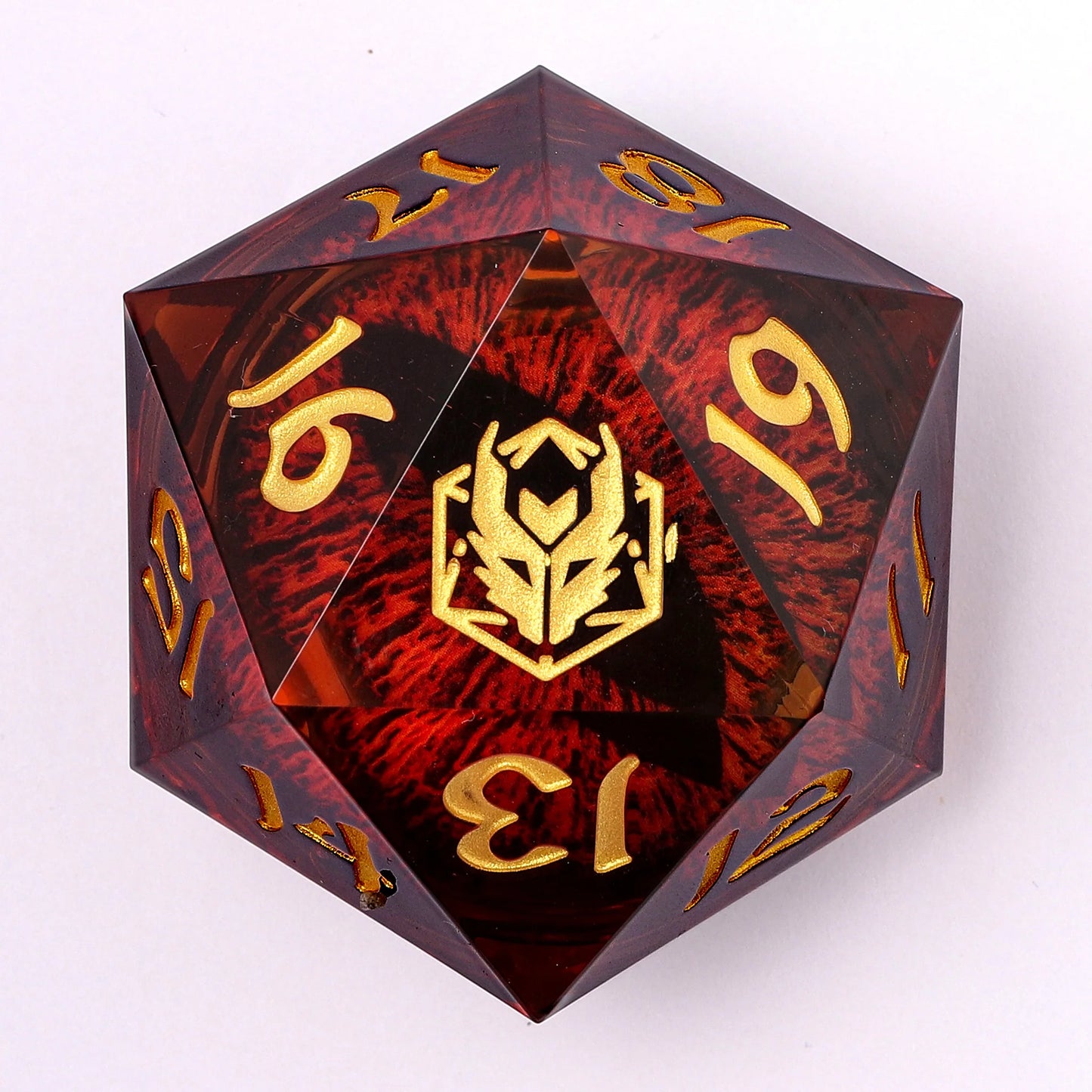 55mm Blood Eye LED D20- Liquid Core Sharp Edge Resin