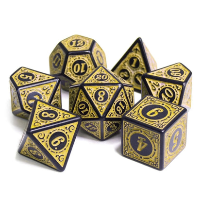 Magic Flame RPG Dice Set - Yellow, Resin