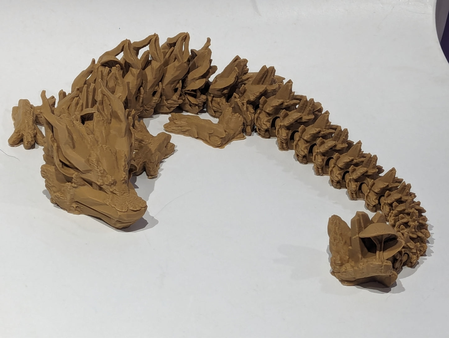 Large 3D Printed Dragon - Wood