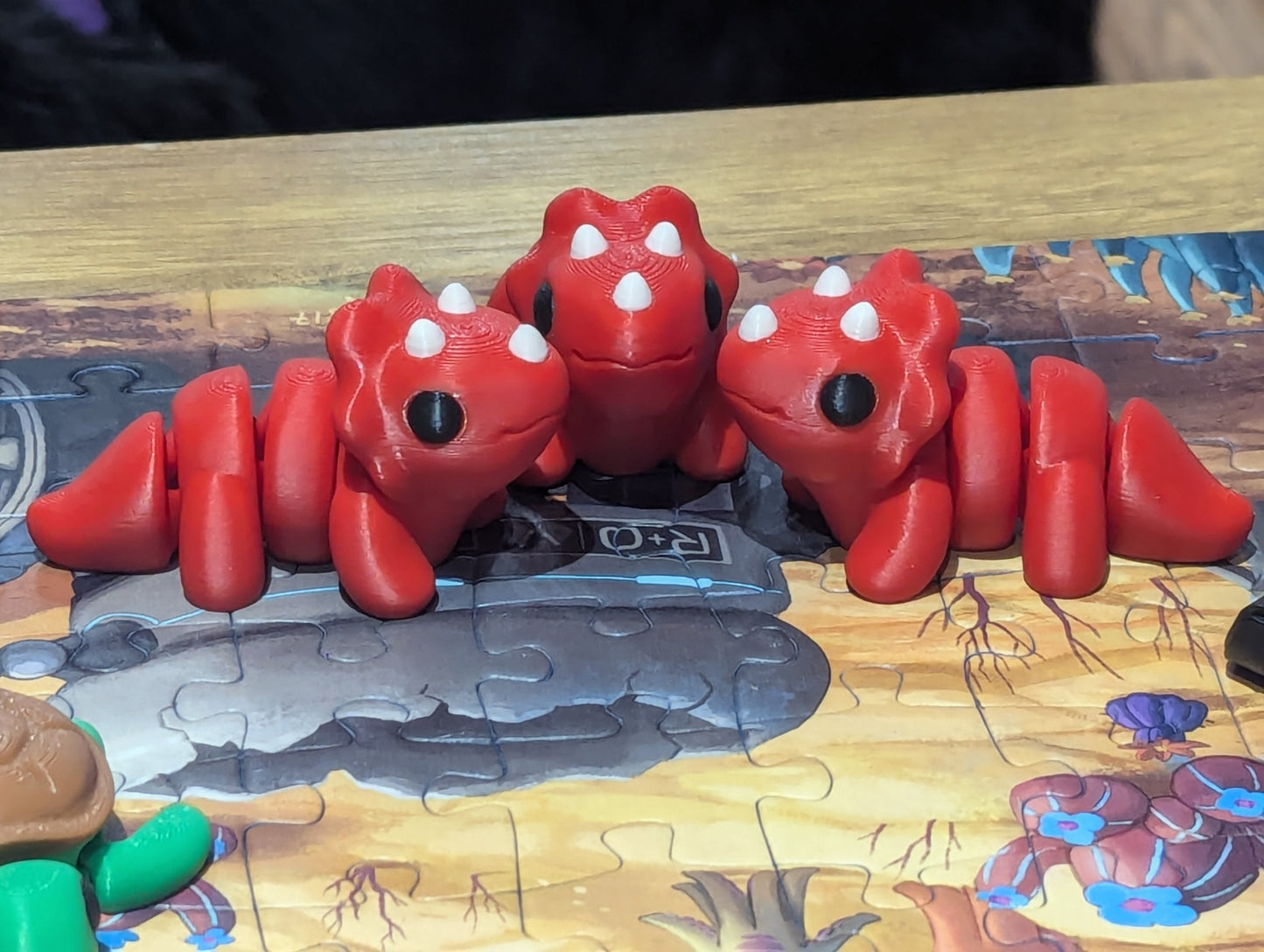 3D Mini Triceratops - Red