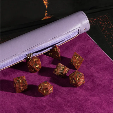 Roll Up Leatherette Dice Matt - Purple