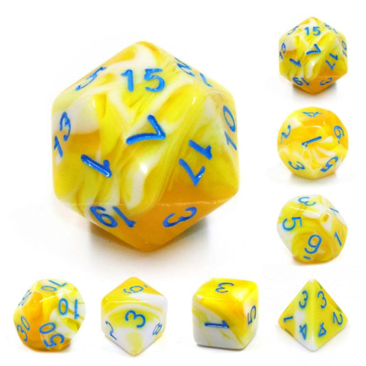 Lemon Cream RPG Dice Set - Resin