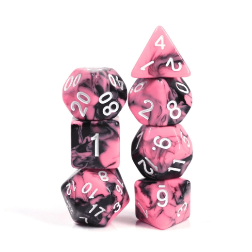 Watermelon Creme Dice Set - Resin