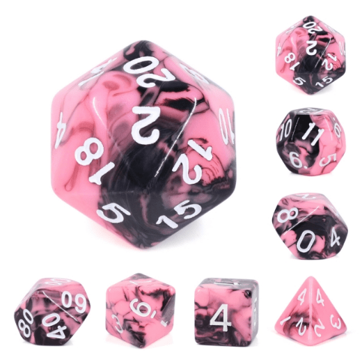 Watermelon Creme Dice Set - Resin