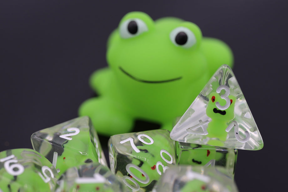 Frog Dice Set - Resin Inclusion