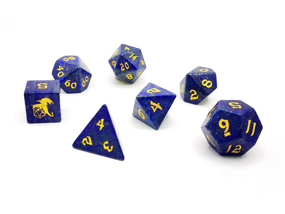 Lapis Lazuli RPG Dice Set with Deluxe Case