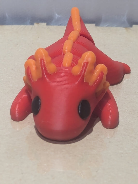 3D Mini Axolotl - Red