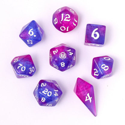 Wyrmforged Rollers 8 Piece Dice Set - Fairy Farts, Rounded Resin