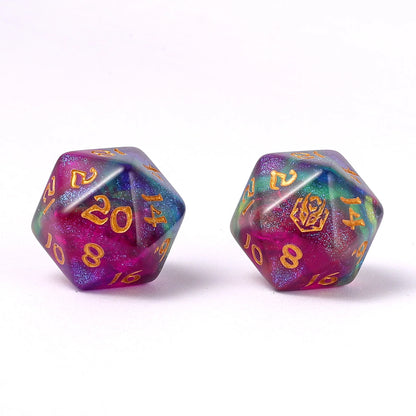 Wyrmforged Rollers 8 Piece Dice Set - Siren's Melody, Rounded Resin